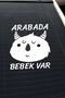 There is a Baby in the Car Cute White Auto Glass Sticker with Animal Figure Warning Lettering - 3