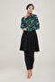 Women's Long Sleeve Balkır Black Hijab Swimsuit - 3