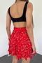 Women's Red Viscose Fabric Summer Short Skirt |   Comfortable and Stylish Mini Skirt 1905 - 7