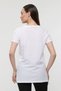Women's V-Neck Short Sleeve Back Long Regular Fit Basic T-Shirt White - 4