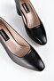 Women's Black Genuine Leather Heeled Classic Shoes Size 35-41 - 7