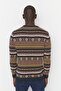 Claret Red Slim Fit Woolen Crew Neck Jacquard Sweater Tmnaw21Kz0377 - 5