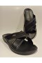 Black Cross-Strapped Flat Sole Men's Home, Guest and Street Slippers Size 40-45