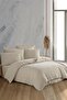 Beige Muslin Double Bed Duvet Cover Set