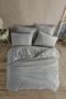 Gray Muslin Double Bed Duvet Cover Set - 3