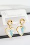 Women's 316l Steel Tarnish-Free Zircon Stone Pearl Heart Figure Earring Set