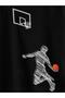 Black Astronaut Basketball Hoop Printed Kids Tshirt - 2