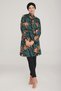 Women's Long Sleeve Half Zipper Design Black Hijab Swimsuit 8c0t5n7 - 3