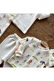 4 Piece Organic Cotton Baby Pajama Set with Bottom Top and Booties Giraffe Lion Chameleon - 3
