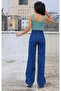 Pose High Waist Lycra Wide Leg Palazzo Trousers - 2