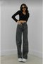 Place High Waist Lycra Wide Leg Palazzo Trousers-wide Leg - 3