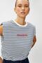 Women's Text Embroidered T-Shirt 3sak60010uk - 2