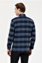 Men's Navy Blue Shirt Long Sleeve - 6