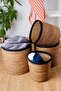 Set of 4 Handmade Wicker Flower Pot Basket Organizer