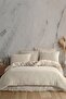 Beige Muslin Double Bed Duvet Cover Set - 2