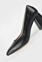 Women's Black Genuine Leather Heeled Classic Shoes Size 35-41 - 3