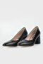 Women's Black Genuine Leather Heeled Classic Shoes Size 35-41 - 6