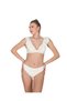 Volanlı Bikini Takımı Krem