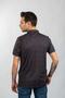 Black Color Polo Neck Digital Printed T-shirt - 2