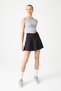 Black 2 Layer Pleated Tennis Skirt - Sports Skirt Tennis Skirt2 - 2