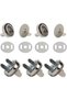 Set of 100 Magnetic Round Bag Snaps Magnetic Snaps on Knitted Bag Silver Color - Very Strong - 7
