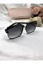 Mira Rectangle Square Vintage Design Black Women's Sunglasses - 4