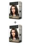 Cream Colored 2X2 Tube Hair Dye Set - Intense Dark Ashy Auburn No:6.11