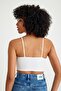 Ribbed Camisole Front Triangle Detailed Crop Body - 8