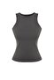 Antrasit Pamuklu Halter Yaka Fitted/Vücuda Oturan Esnek Örme Atlet TWOSS23AL00069 - 7