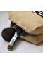 - Black - 100% Cotton Makeup Bag with Geometric Pattern - 4
