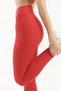Women's Red High Waist, Stretchable, Firming Sports Leggings Push up Connection Series - 6