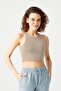Mink Halter Neckline Bra T-shirt Tank Top - 2