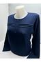 Self Patterned Stoned Lycra Summer Mother's Day Women's Mother's Combed Cotton Blouse - 2