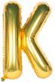 Foil Balloon Letter K Helium Balloon 36 Cm Gold Color