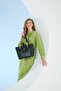 Women's Black Floater Shoulder Bag 05Po22Y1546