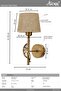 Ap-9133-1E Antique Finish Sconce E27 Metal Fabric H: 35 Cm, Wxd: 15X17 cm - 3