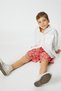 Boy's Waist Tie Palm Printed Sea Shorts 3skb00030bw
