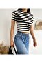 Striped Necklace Crop - 2