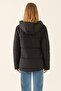 Clairs Regular Fit Stand Collar Short Length Black Color Women's Coat - 5