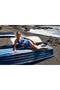 Blue Deep V Neck Cut-Out Tie-Up Cover-Up Plus Size Swimsuit Tbbss22Ma0302