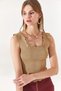 Women's Mink Collar Detailed Above Waist Knitwear Blouse BLZ-19001450 - 2