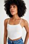 Ribbed Camisole Front Triangle Detailed Crop Body - 6