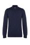Lacivert Slim Fit Pamuklu Yarım Balıkçı Fermuarlı Yaka Smart Triko Kazak TMNAW23KZ00215 - 8