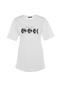 Ekru %100 Pamuk Baskılı Boyfriend Fit Bisiklet Yaka Örme T-Shirt TWOSS20TS0245 - 12