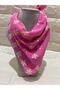 Women's Daisy Flower Patterned Cotton Scarf - Bandana