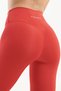 Women's Red High Waist, Stretchable, Firming Sports Leggings Push up Connection Series