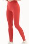 Women's Red High Waist, Stretchable, Firming Sports Leggings Push up Connection Series - 4