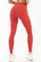 Women's Red High Waist, Stretchable, Firming Sports Leggings Push up Connection Series - 5