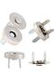 50 Pieces Set Magnetic Bag Snap in Knitted Bag Silver Color - 4