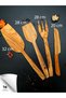 Natural Wood 4 Piece Cutlery Spatula Set 32/28/28/20 cm Olive Wood Handmade - 4